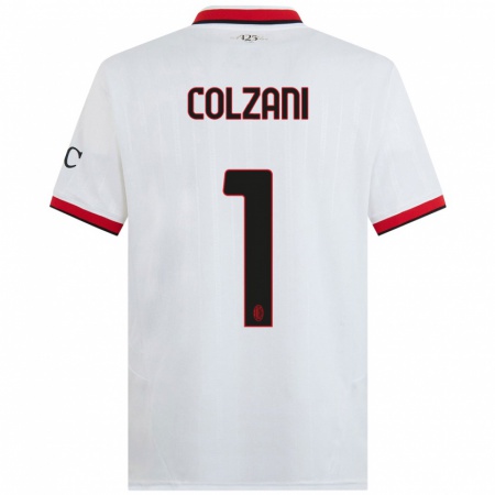 Kandiny Hombre Camiseta Edoardo Colzani #1 Blanco Negro Rojo 2ª Equipación 2024/25 La Camisa Chile