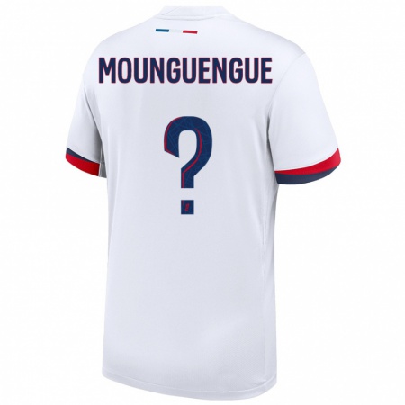 Kandiny Hombre Camiseta Pierre Mounguengue #0 Blanco Azul Rojo 2ª Equipación 2024/25 La Camisa Chile