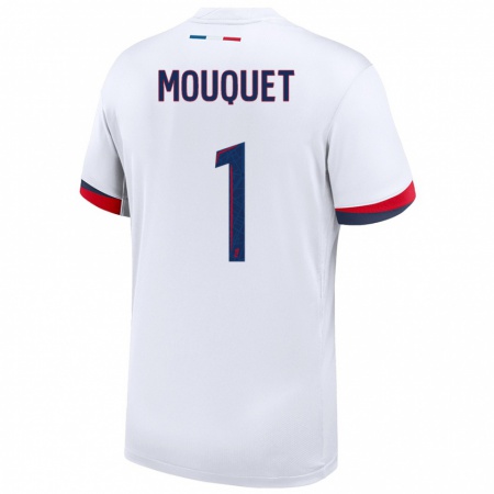 Kandiny Hombre Camiseta Louis Mouquet #1 Blanco Azul Rojo 2ª Equipación 2024/25 La Camisa Chile