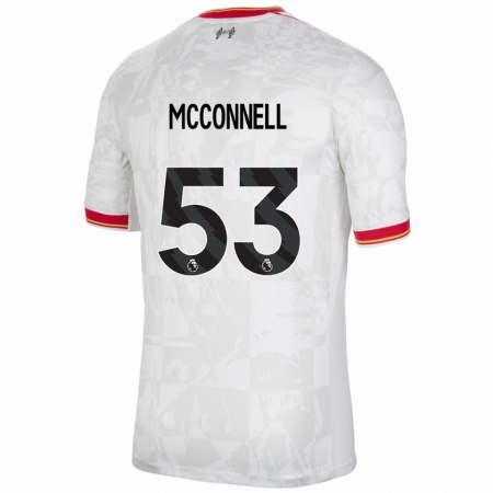 Kandiny Hombre Camiseta James Mcconnell #53 Blanco Rojo Negro Equipación Tercera 2024/25 La Camisa Chile