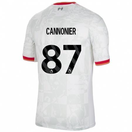 Kandiny Hombre Camiseta Oakley Cannonier #87 Blanco Rojo Negro Equipación Tercera 2024/25 La Camisa Chile