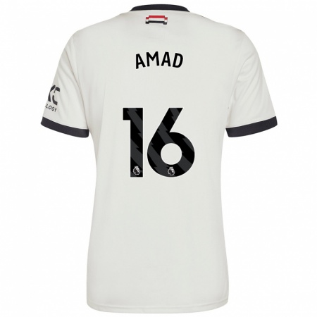 Kandiny Hombre Camiseta Amad Diallo #16 Blanquecino Equipación Tercera 2024/25 La Camisa Chile