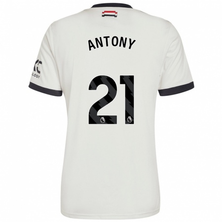 Kandiny Hombre Camiseta Antony #21 Blanquecino Equipación Tercera 2024/25 La Camisa Chile