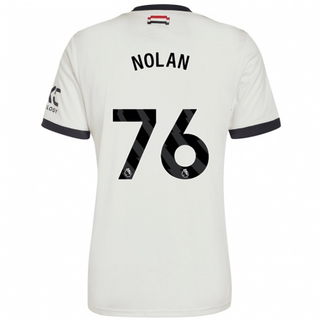 Kandiny Hombre Camiseta James Nolan #76 Blanquecino Equipación Tercera 2024/25 La Camisa Chile