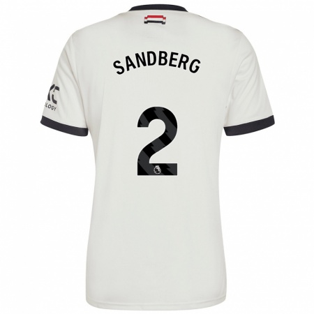 Kandiny Hombre Camiseta Anna Sandberg #2 Blanquecino Equipación Tercera 2024/25 La Camisa Chile