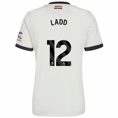 Kandiny Hombre Camiseta Hayley Ladd #12 Blanquecino Equipación Tercera 2024/25 La Camisa Chile