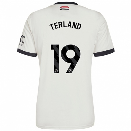 Kandiny Hombre Camiseta Elisabeth Terland #19 Blanquecino Equipación Tercera 2024/25 La Camisa Chile