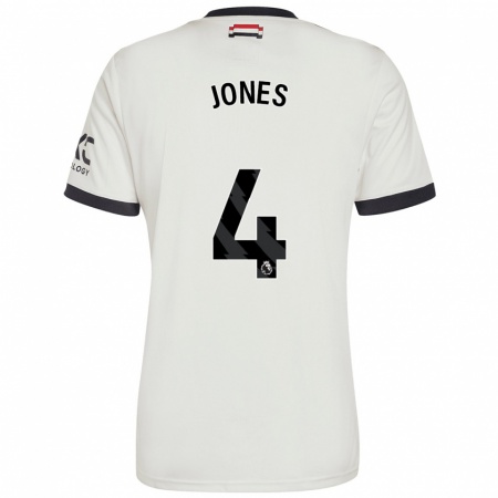 Kandiny Hombre Camiseta Phil Jones #4 Blanquecino Equipación Tercera 2024/25 La Camisa Chile