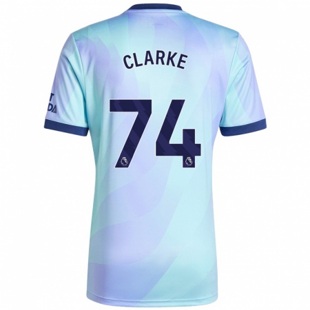 Kandiny Hombre Camiseta Brayden Clarke #74 Agua Equipación Tercera 2024/25 La Camisa Chile