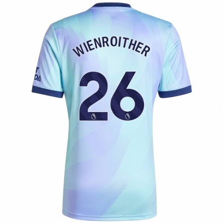 Kandiny Hombre Camiseta Laura Wienroither #26 Agua Equipación Tercera 2024/25 La Camisa Chile