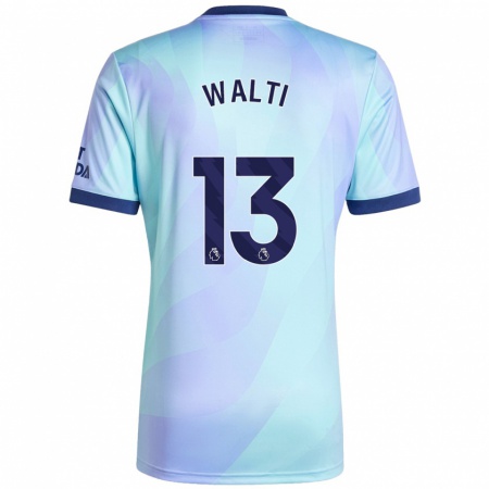 Kandiny Hombre Camiseta Lia Walti #13 Agua Equipación Tercera 2024/25 La Camisa Chile