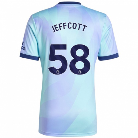 Kandiny Hombre Camiseta Henry Jeffcott #58 Agua Equipación Tercera 2024/25 La Camisa Chile