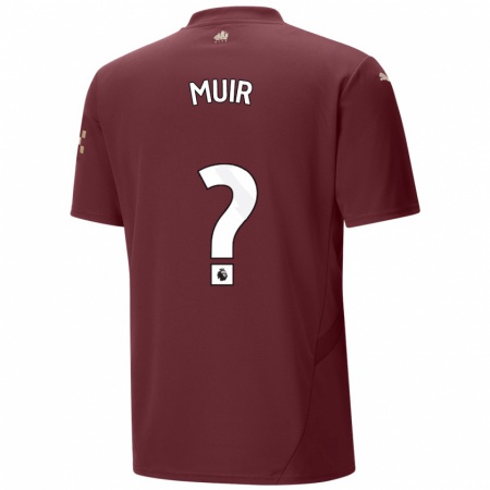 Kandiny Hombre Camiseta Ashton Muir #0 Granate Equipación Tercera 2024/25 La Camisa Chile