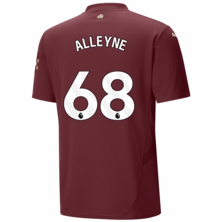 Kandiny Hombre Camiseta Max Alleyne #68 Granate Equipación Tercera 2024/25 La Camisa Chile