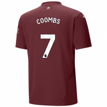 Kandiny Hombre Camiseta Laura Coombs #7 Granate Equipación Tercera 2024/25 La Camisa Chile