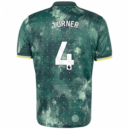 Kandiny Hombre Camiseta Amy Turner #4 Verde Menta Equipación Tercera 2024/25 La Camisa Chile