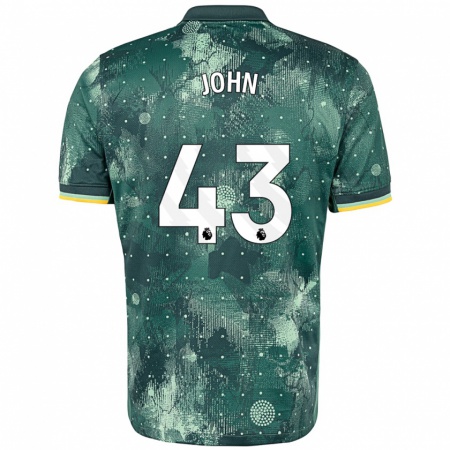 Kandiny Hombre Camiseta Nile John #43 Verde Menta Equipación Tercera 2024/25 La Camisa Chile