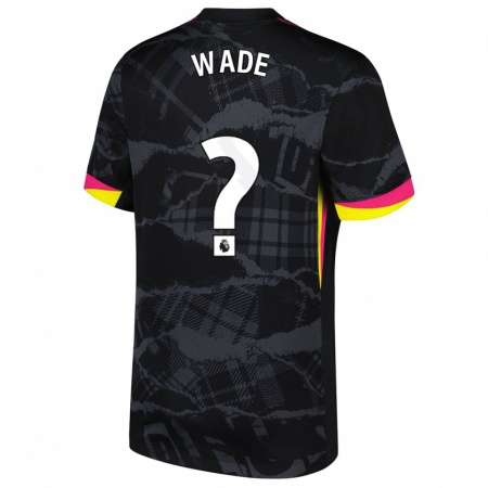 Kandiny Hombre Camiseta Shaun Wade #0 Negro Rosa Equipación Tercera 2024/25 La Camisa Chile