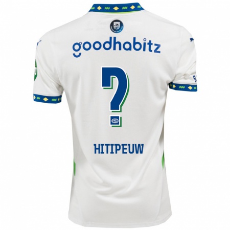 Kandiny Hombre Camiseta Thaliro Hitipeuw #0 Blanco Azul Oscuro Equipación Tercera 2024/25 La Camisa Chile