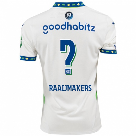 Kandiny Hombre Camiseta Lars Raaijmakers #0 Blanco Azul Oscuro Equipación Tercera 2024/25 La Camisa Chile