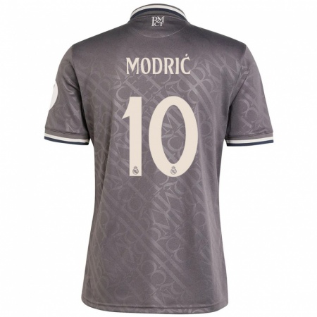 Kandiny Hombre Camiseta Luka Modric #10 Carbón Equipación Tercera 2024/25 La Camisa Chile