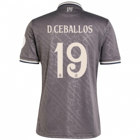 Kandiny Hombre Camiseta Dani Ceballos #19 Carbón Equipación Tercera 2024/25 La Camisa Chile