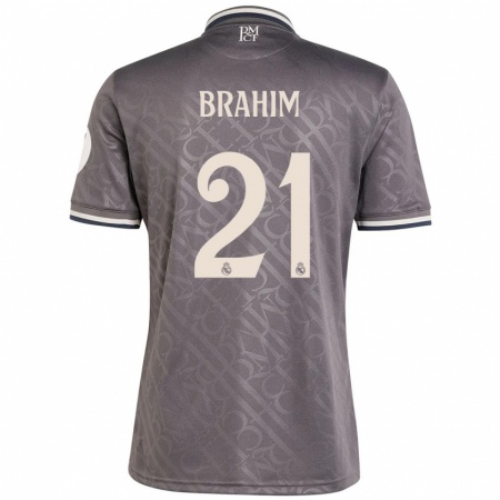 Kandiny Hombre Camiseta Brahim Díaz #21 Carbón Equipación Tercera 2024/25 La Camisa Chile