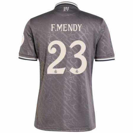 Kandiny Hombre Camiseta Ferland Mendy #23 Carbón Equipación Tercera 2024/25 La Camisa Chile