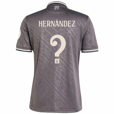 Kandiny Hombre Camiseta Enaitz Hernández #0 Carbón Equipación Tercera 2024/25 La Camisa Chile