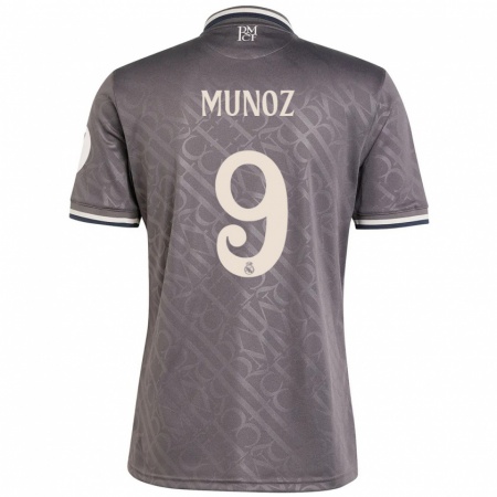 Kandiny Hombre Camiseta Víctor Muñoz #9 Carbón Equipación Tercera 2024/25 La Camisa Chile