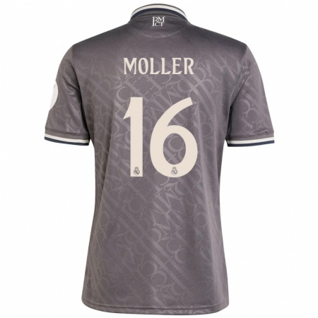 Kandiny Hombre Camiseta Caroline Møller #16 Carbón Equipación Tercera 2024/25 La Camisa Chile