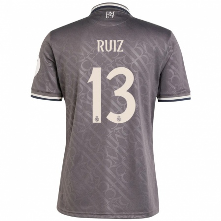 Kandiny Hombre Camiseta Guillermo Ruiz #13 Carbón Equipación Tercera 2024/25 La Camisa Chile