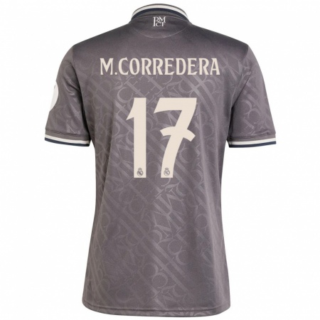 Kandiny Hombre Camiseta Marta Corredera #17 Carbón Equipación Tercera 2024/25 La Camisa Chile