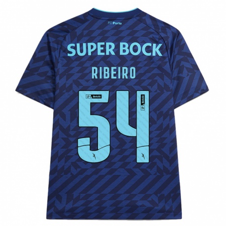 Kandiny Hombre Camiseta António Ribeiro #54 Azul Marino Equipación Tercera 2024/25 La Camisa Chile