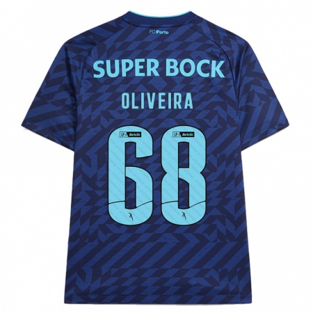 Kandiny Hombre Camiseta André Oliveira #68 Azul Marino Equipación Tercera 2024/25 La Camisa Chile