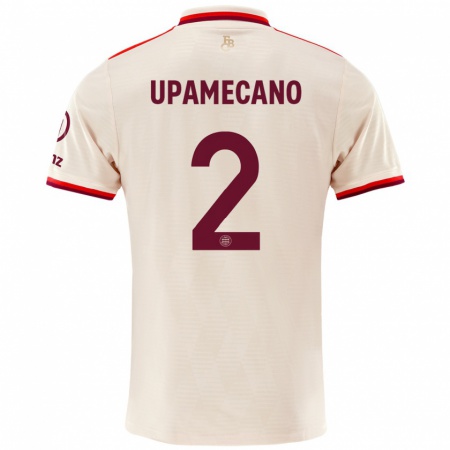 Kandiny Hombre Camiseta Dayot Upamecano #2 Lino Equipación Tercera 2024/25 La Camisa Chile