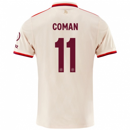 Kandiny Hombre Camiseta Kingsley Coman #11 Lino Equipación Tercera 2024/25 La Camisa Chile