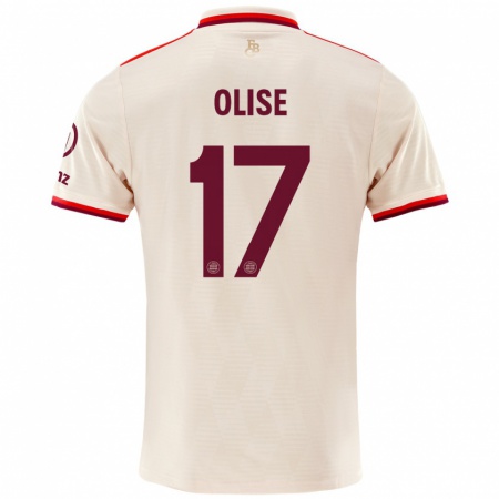 Kandiny Hombre Camiseta Michael Olise #17 Lino Equipación Tercera 2024/25 La Camisa Chile