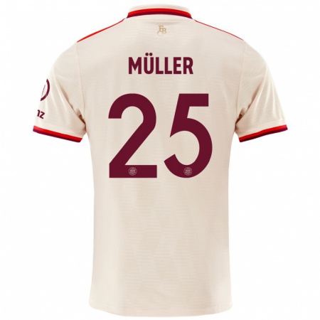 Kandiny Hombre Camiseta Thomas Müller #25 Lino Equipación Tercera 2024/25 La Camisa Chile