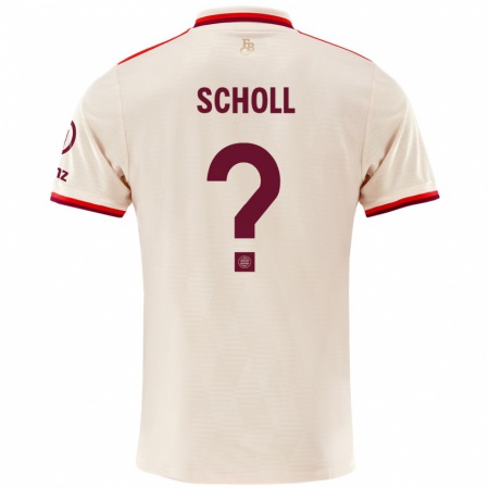 Kandiny Hombre Camiseta Paul Scholl #0 Lino Equipación Tercera 2024/25 La Camisa Chile