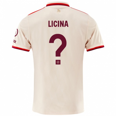 Kandiny Hombre Camiseta Adin Licina #0 Lino Equipación Tercera 2024/25 La Camisa Chile