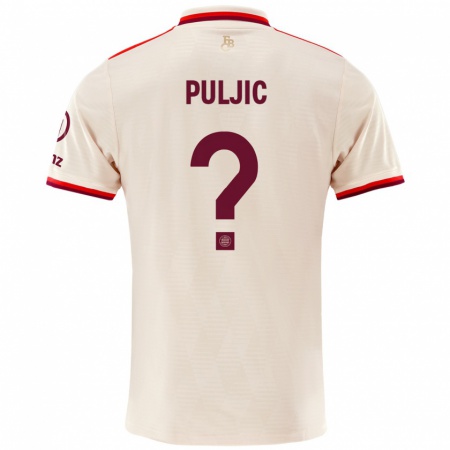 Kandiny Hombre Camiseta Ljubo Puljic #0 Lino Equipación Tercera 2024/25 La Camisa Chile