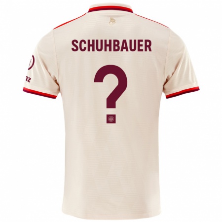 Kandiny Hombre Camiseta Maximilian Schuhbauer #0 Lino Equipación Tercera 2024/25 La Camisa Chile