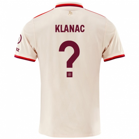 Kandiny Hombre Camiseta Leon Klanac #0 Lino Equipación Tercera 2024/25 La Camisa Chile