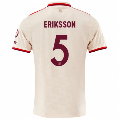 Kandiny Hombre Camiseta Magdalena Eriksson #5 Lino Equipación Tercera 2024/25 La Camisa Chile