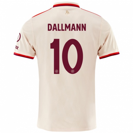 Kandiny Hombre Camiseta Linda Dallmann #10 Lino Equipación Tercera 2024/25 La Camisa Chile