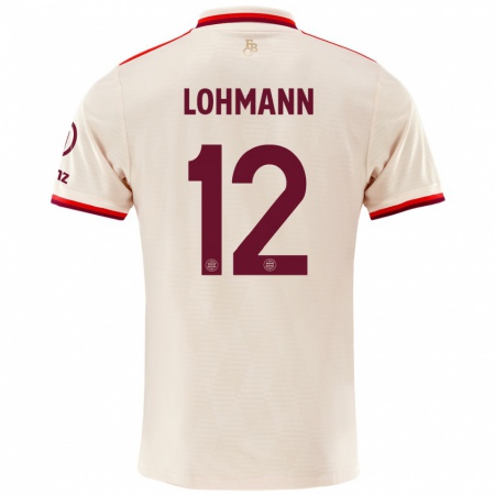 Kandiny Hombre Camiseta Sydney Lohmann #12 Lino Equipación Tercera 2024/25 La Camisa Chile