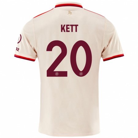 Kandiny Hombre Camiseta Franziska Kett #20 Lino Equipación Tercera 2024/25 La Camisa Chile