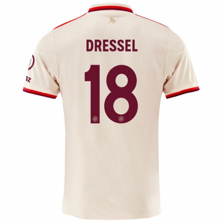 Kandiny Hombre Camiseta Timon Dressel #18 Lino Equipación Tercera 2024/25 La Camisa Chile