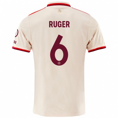 Kandiny Hombre Camiseta Kurt Ruger #6 Lino Equipación Tercera 2024/25 La Camisa Chile